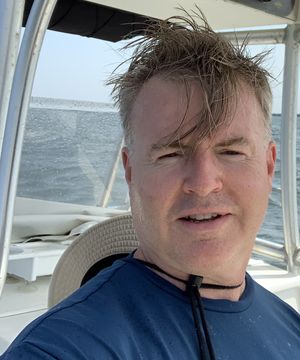 Sean O'Mara, founder, on the water